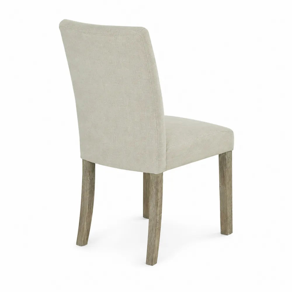 Chaise en tissu polyester avec pieds en bois massif