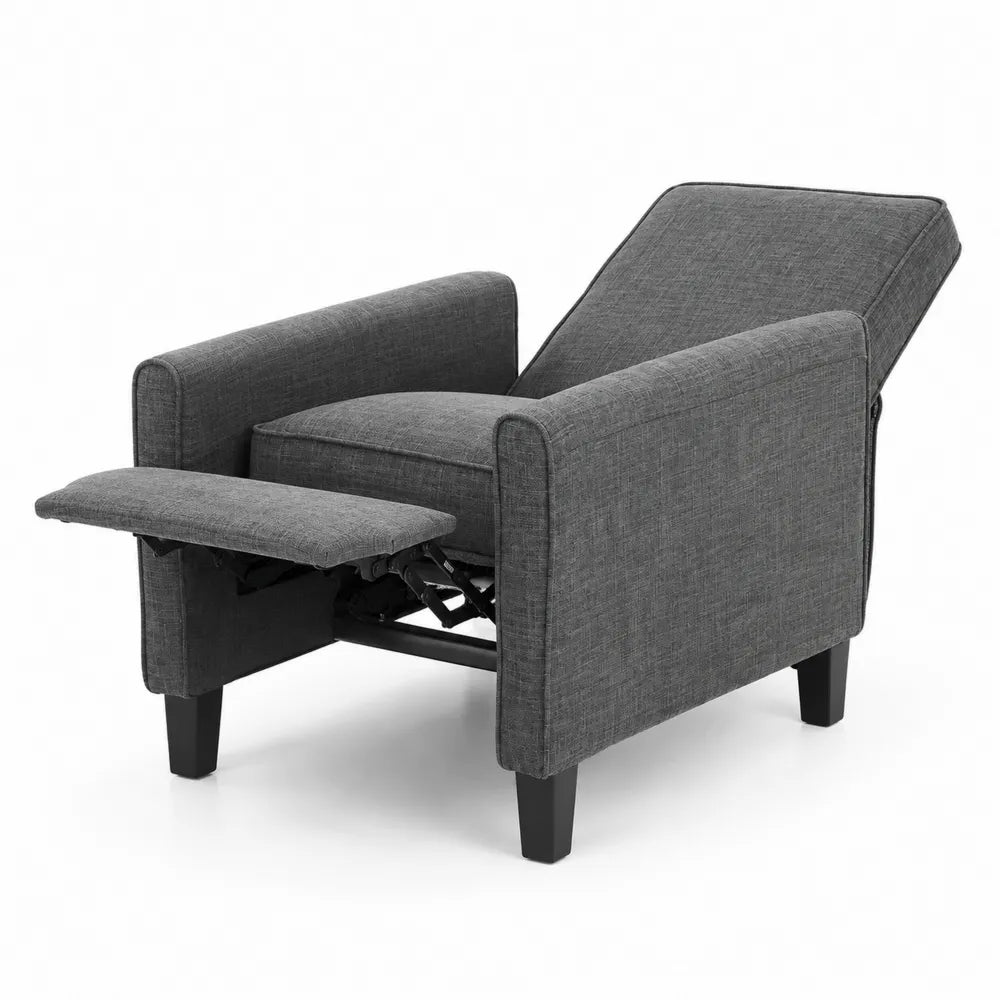 Fauteuil inclinable en tissu polyester avec repose-pieds